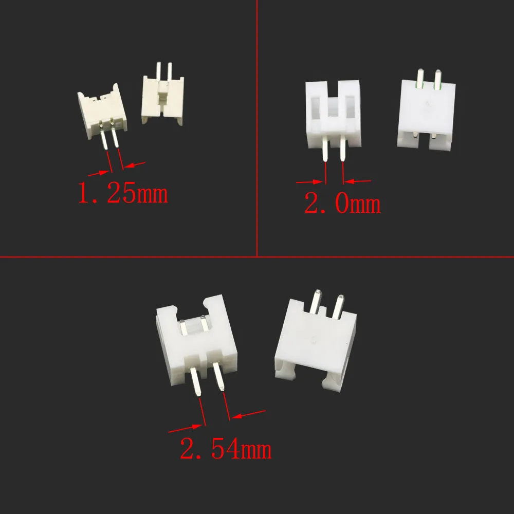 5 Sets 10CM/20CM JST XH2.54 PH2.0 1.25mm 2-Pin Steckverbinder, Stecker, Kabel, männliche und weibliche Steckverbinder, Klemmen – Detail 3