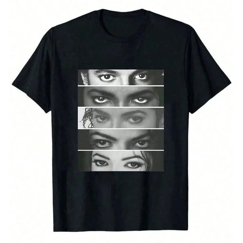 Michael Jacksons King of Pops-Shirt,Men Fashion Rock-Shirt Unisex Short-sleeved Retro Street Y2K Casual Fashion Tops Clothing