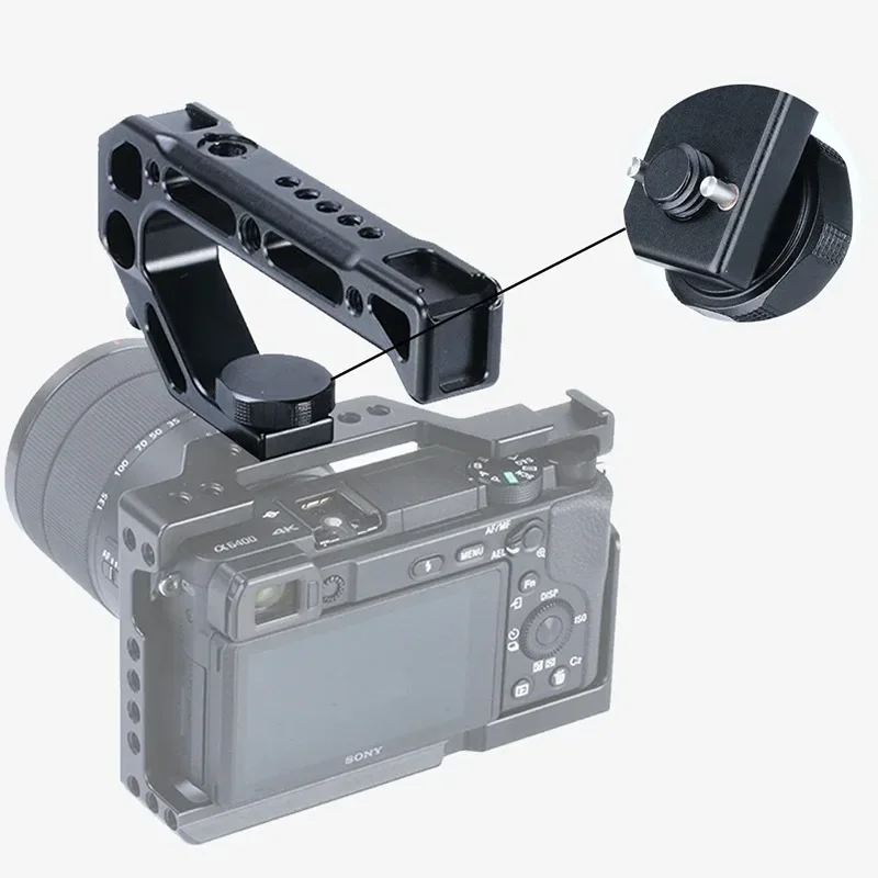 

Camera Top Handle Hand Grip Handgrip Arri Locating Screw Monitor Mic Rig Cold Shoe for UURig DSLR Camera