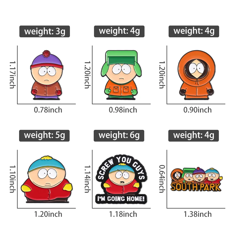 Coming Home Enamel Pin Cute South Park Badge Decorative Backpack Clothes Lapel Brooch Jewelry Accessories