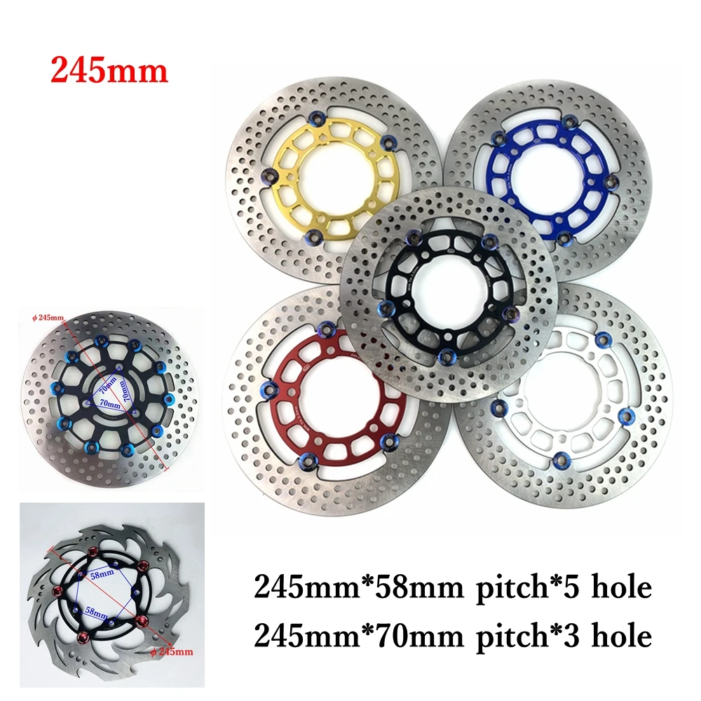 CNC 245mm 5 hole/3 hole Aluminum Alloy Floating Disc Motorcycle Brake Disc For Honda Yamaha Scooter Aerox BWS Cygnus-X Or More