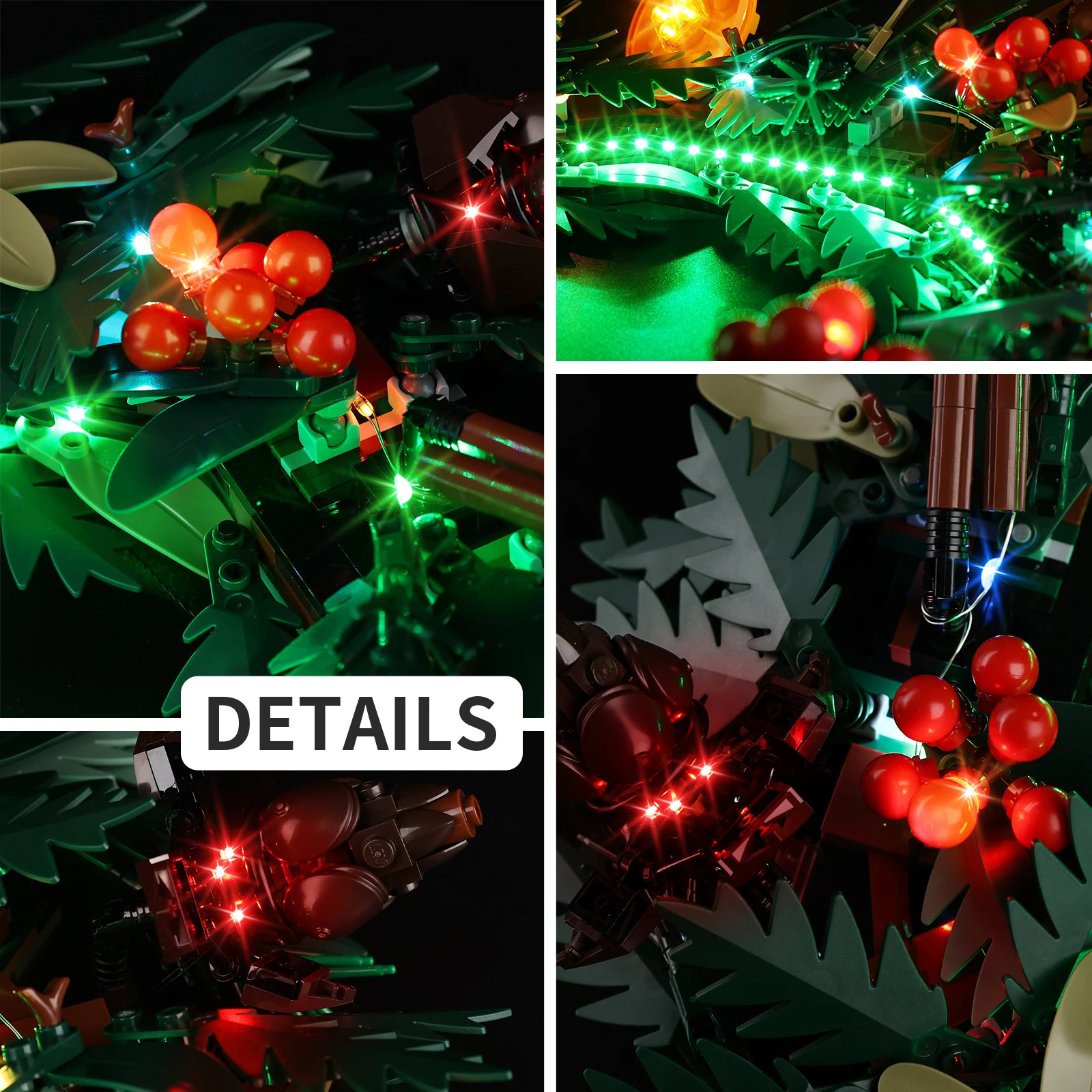 Geen model LED-verlichtingsset geschikt voor LEGO Wreath 10340 (exclusief bouwstenen)