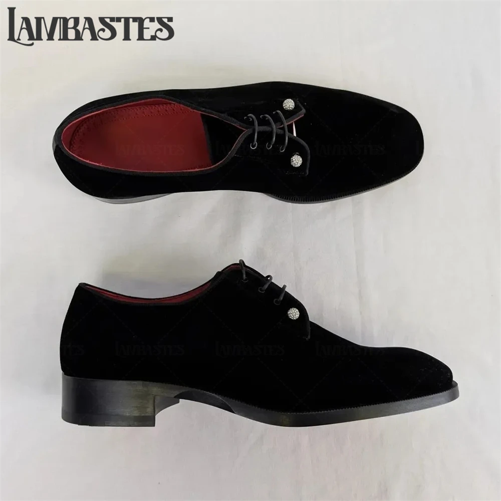 Metal Pin Buckle Mens Loafers Suede Patent PU Leather Slip on Shoes Silvertone Crystal Embellished Pin Shoes Almond Toe Loafers