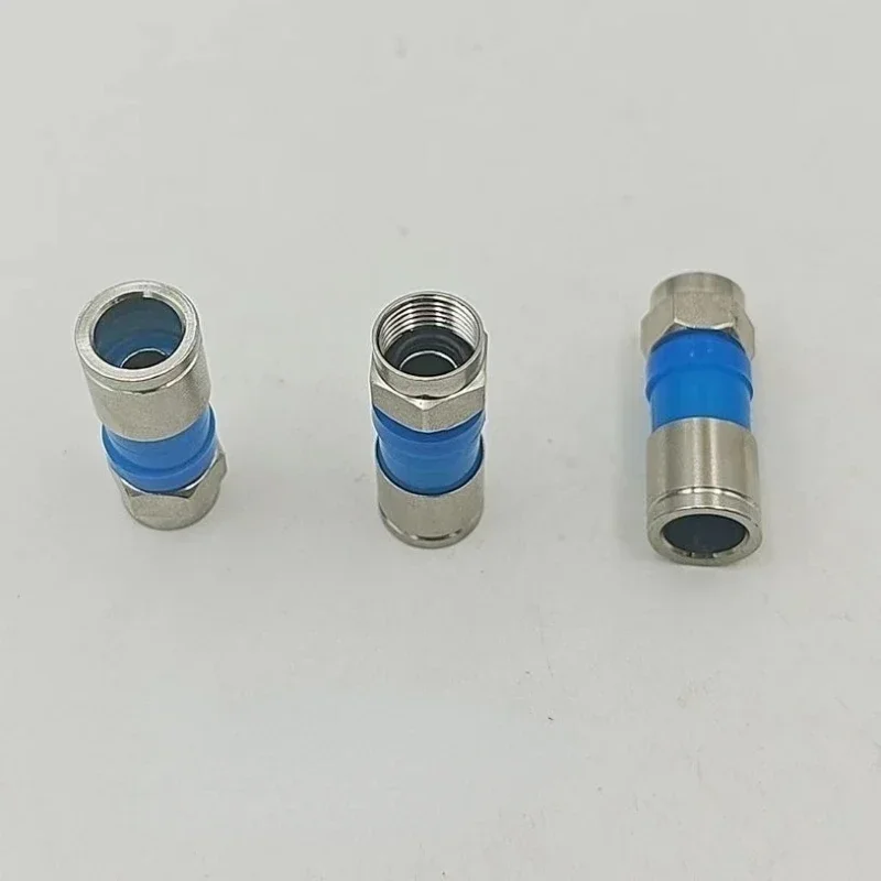 50Pcs 75-5 F type Compression Connector For Signal Amplifier CATV RG6 RG59 Coaxial Cable F Type TV Connector