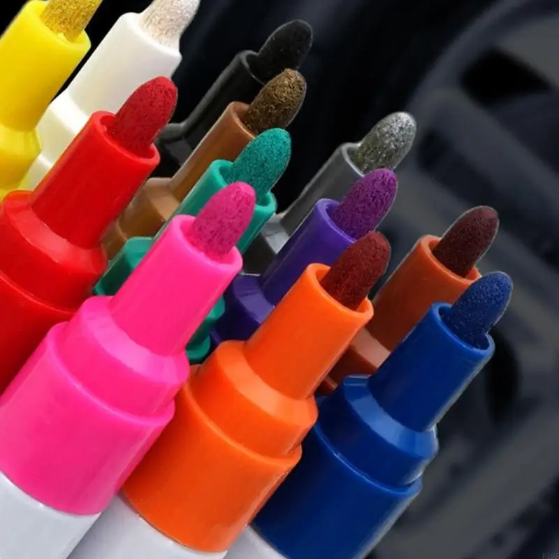 Wheel Touch Up Paint Marker, Pen Scratch Repair for Car Owners, Rapid-Drying Finish, Water Resistant, 1 Pack F19E