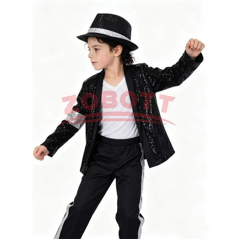 Michael Jackson for Clothes Cosplay Birthday Party Dance Performance Costume Pop Star Dance Outfits view 3