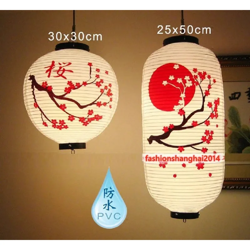 New Japanese PVC Lamp Custom Waterproof Hanging Outdoor Beer Cherry Blossom Shop Restaurant Decoration Accessories
