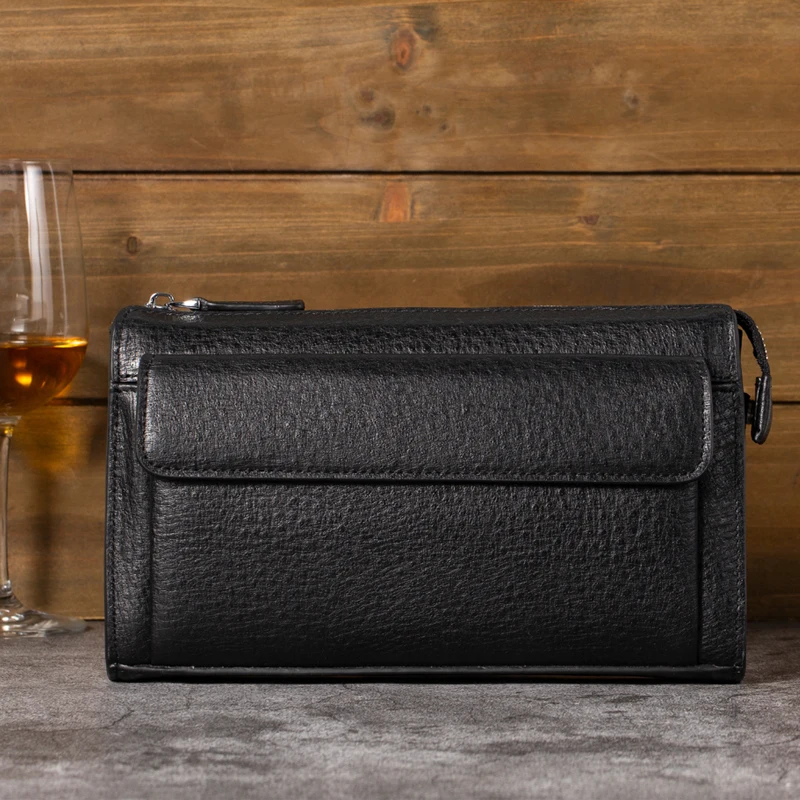 

Деловой кошелек-клатч из натуральной кожи, мужской длинный кожаный кошелек для телефона, мужской кошелек большого размера, удобный кошелек для монет, держатель для карт, сумка для денег