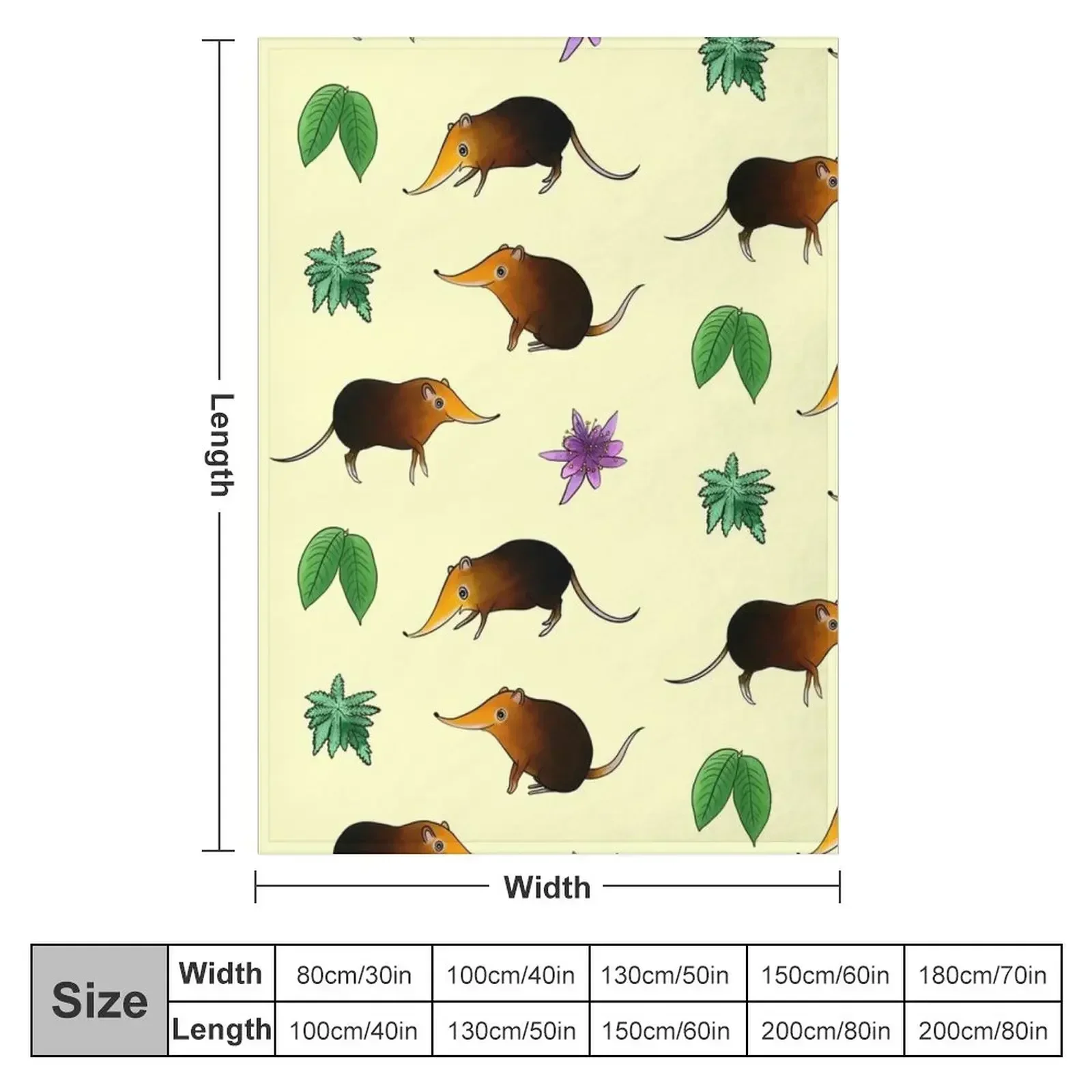 B&R Elephant Shrews | Sticker Throw Blanket Summer Beddings Extra Large Throw Blankets