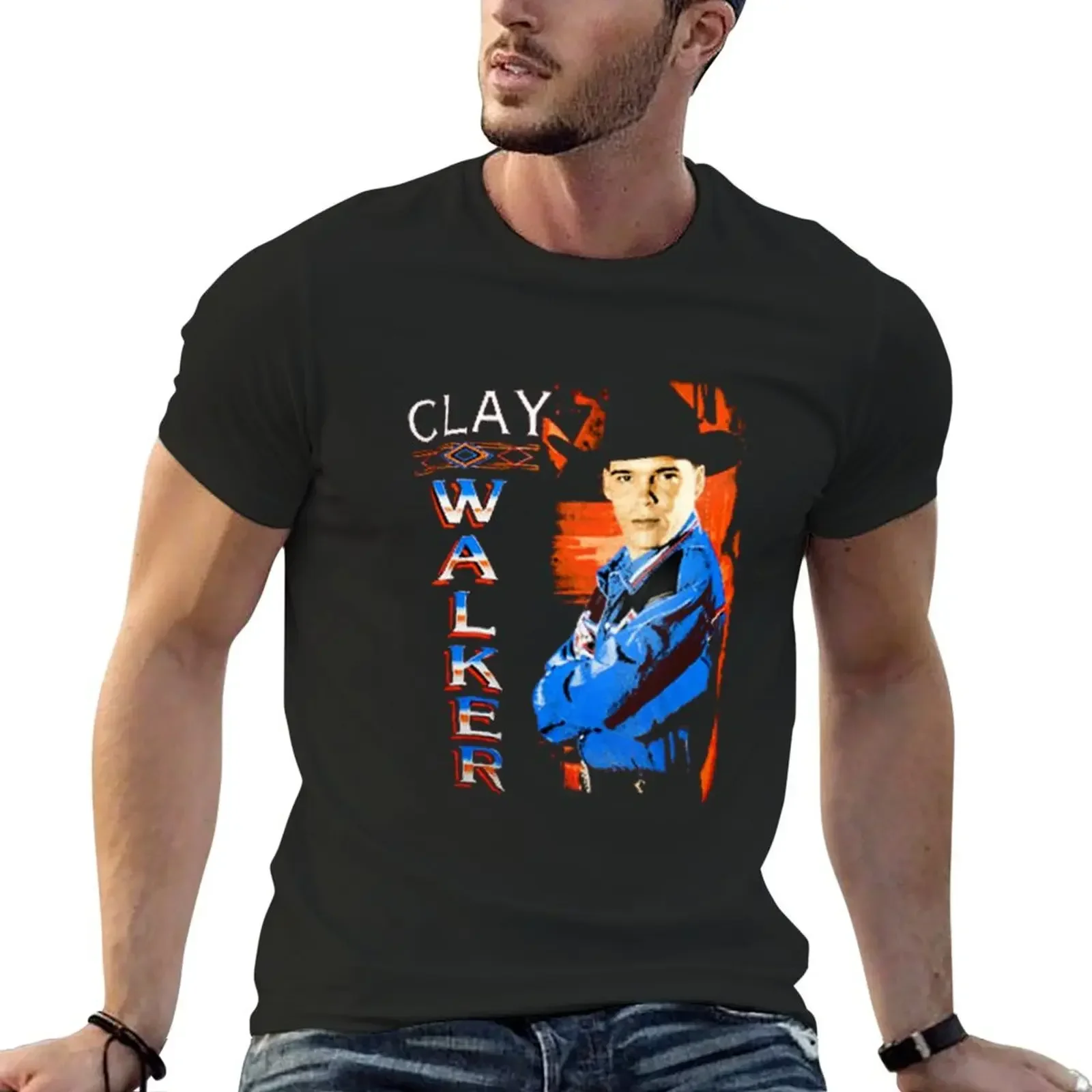 

1994 Clay Walker Vinta allbum , tour ,fans ,funny,happy AMYSPEN T-Shirt blacks kawaii clothes mens tall t shirts