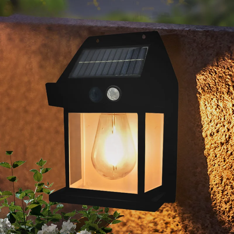 

Outdoor Solar Lamp Tungsten Wire Wall Lamp Courtyard Waterproof Induction Light Garden Villa Lighting Small Night Light