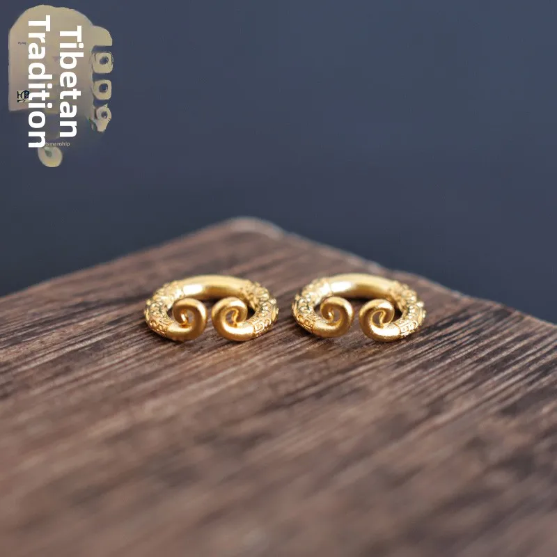 Tibetan Transmitted Ancient Method 18K Gold Craft Tighten Curse Ring Spacer Bead Pad Buddhist Bracelet Accessories Accessories view 3