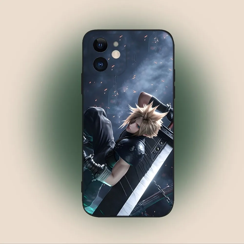 Final Fantasy Cloud  Phone Case For iPhone 15,14,13,12,11,Plus,Pro Max,XS,X,XR,SE,Mini,8,7 Soft Silicone Black Cover