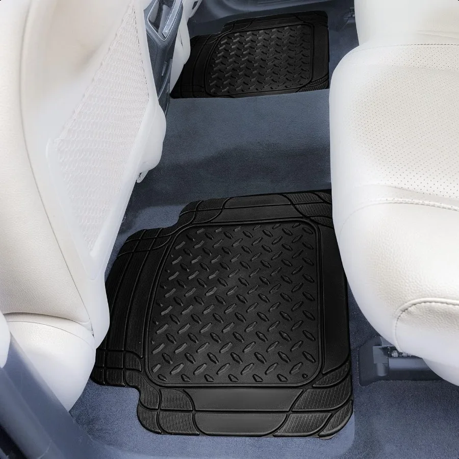 Automotive Floor Mats HeavyDuty Footprint Design Rubber Floor Mats for Cars Universal Fit Full Set ClimaProof Floor Mats Trimma