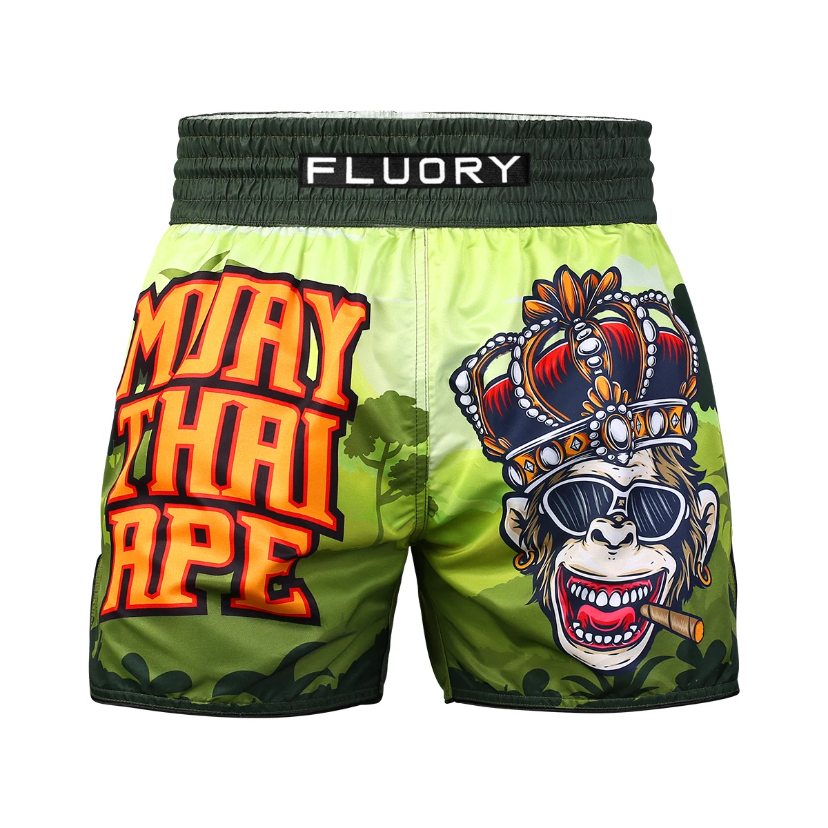 

FLUORY Monkey King Muay Thai Shorts Comfortable Elastic Wide Waist Boxing Shorts Gym Training Shorts Muay Thai Shorts