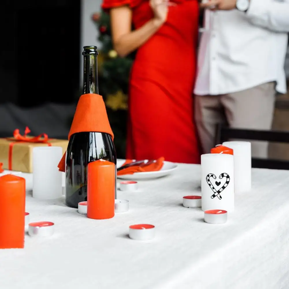 Stiker dekorasi lilin Natal, stiker tato lilin Natal, Stiker Diy untuk gaya Natal, stiker tubuh