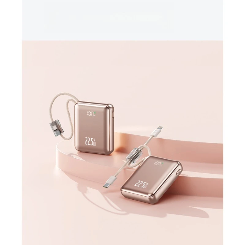 Banque d'alimentation double ligne intégrée 10000 mAh, portable et compacte