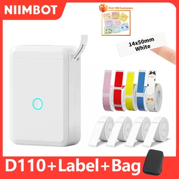 Niimbot D110 휴대용 미니 프린터 열 접착 스티커, 다색 및 다스타일 라벨 프린터, 무잉크 라벨 UV 프린터 