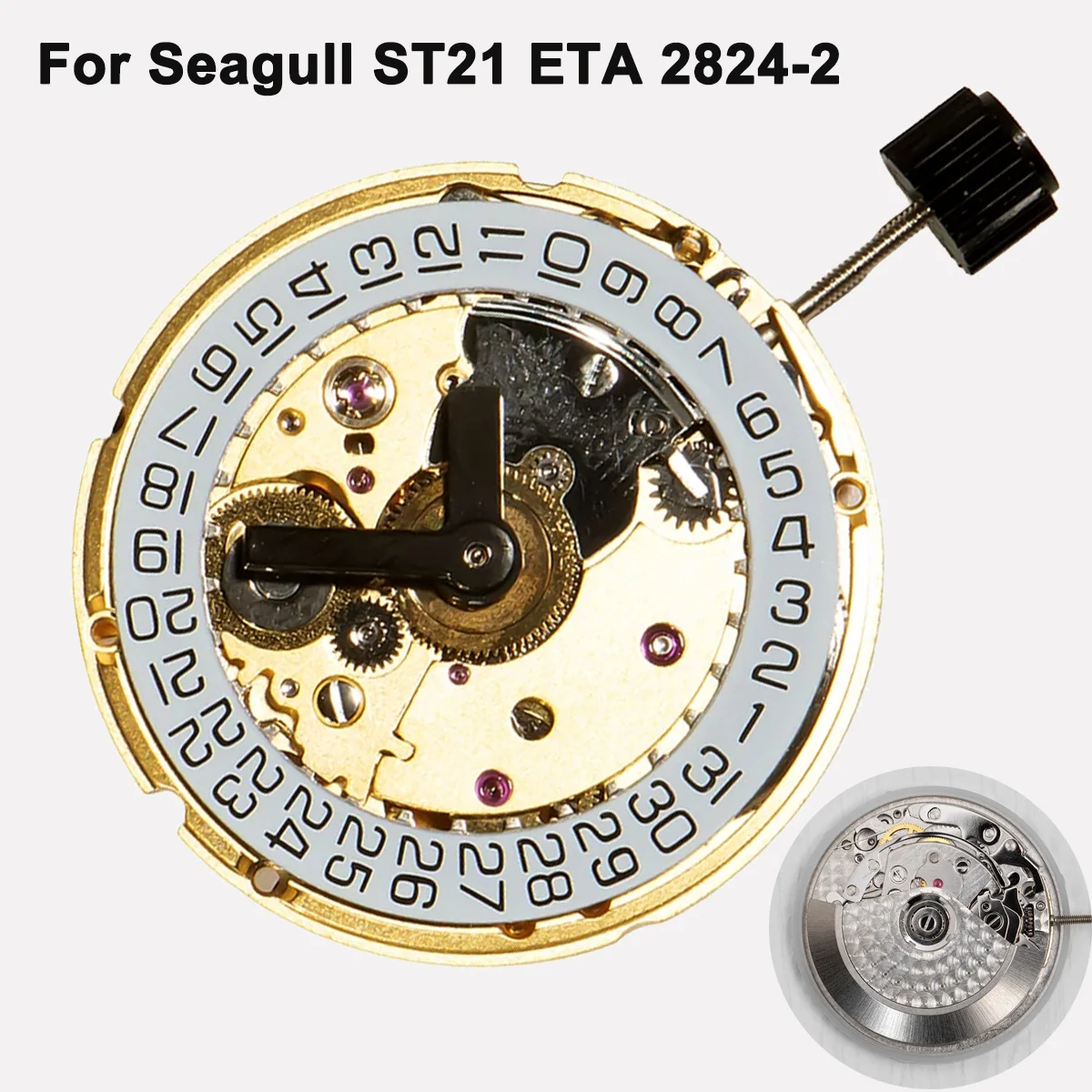 For Seagull ST21 ETA 2824-2 PT5000 Automatic Movement Luxury 25 Jewels High Accuracy Mechanical Movement Datewheel Watch