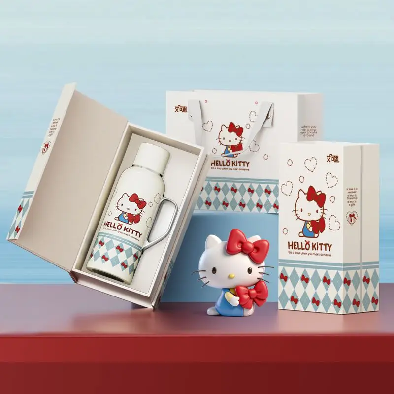 

Anime Sanrio Hello Kitty Large Capacity Stainless Steel Vacuum Thermos with Gift Box Drinking Cup for Home and Office Use Kawaii