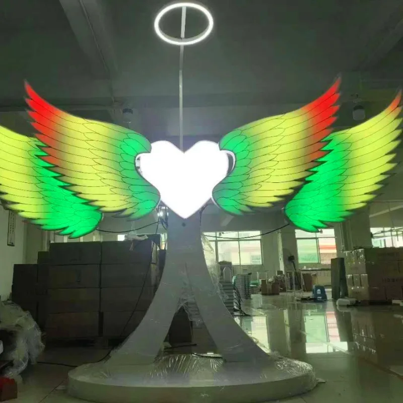 Interactive induction luminous wings LED lighting outdoor warm-up props