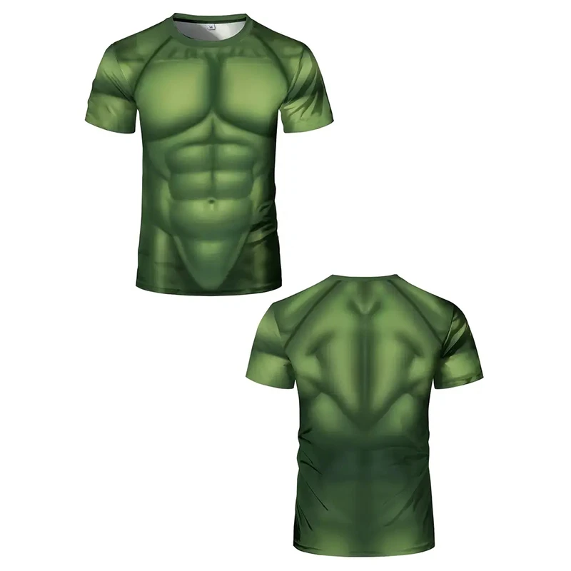 موضة جديدة تأثيري العضلات رجل ثلاثية الأبعاد تي شيرت مطبوع الرجال الصيف عادية كم قصير صعبة الرجل طباعة مضحك تي شيرت اللياقة البدنية الصالة الرياضية #5