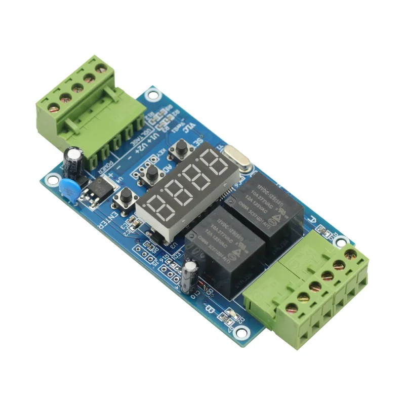 12V Dual Programmable Time Relay Module PLC Board Cycle Delay Timer 2 Voltage Detection Control Module For arduino Board