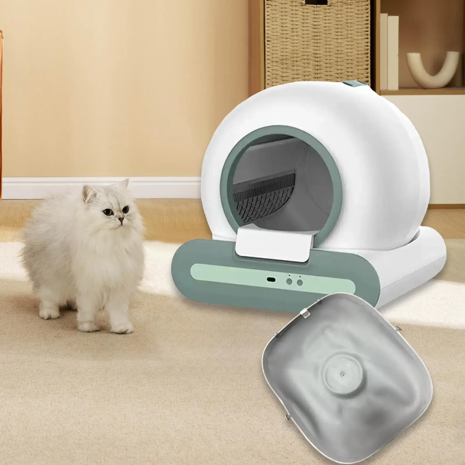 Alfombrilla antideslizante silicona para caja de arena del gato - imagen 3