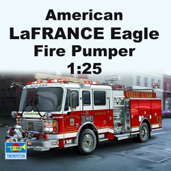 Trumpeter Plastic Assembled Scale Model Kit 02506 American Fire Truck 2002 1/25