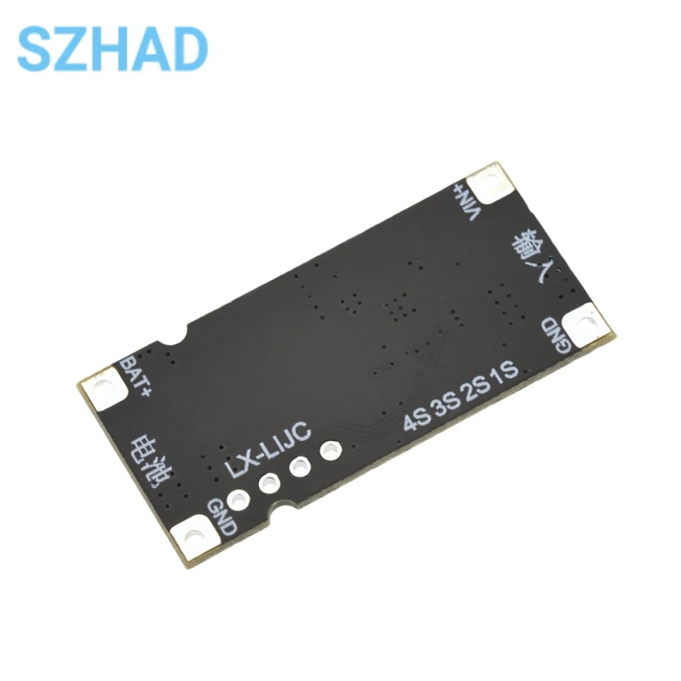 Módulo step-down de carregamento de bateria de lítio DC5V-26V 1S/2S/3S/4S 3A 40W com corrente de proteção de temperatura ajustável