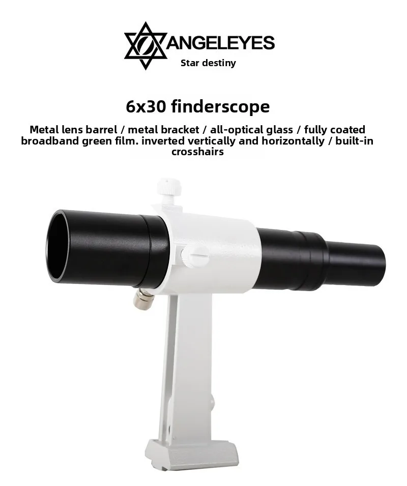 Angeleyes 6x30 Finderscope for Astronomical Telescopes Metal Inverted Image Mirror Accessory