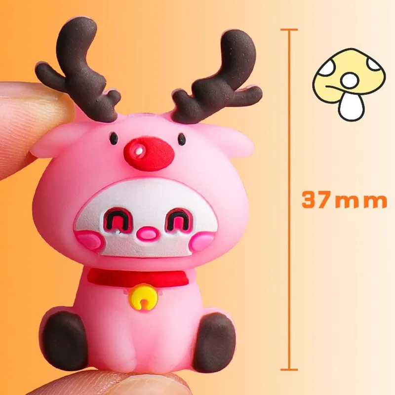 2021 New Creative Elementary School Kindergarten Cartoon Cute Eraser Silicone Soft Rubber Pen Cap 10pcs/pack