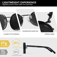 CRIXALIS Polarized Round Sunglasses ND9 Adjustable Dimming Men Women Retro Punk Men's Fishing Eyeglasses Outdoor Shades UV400 5