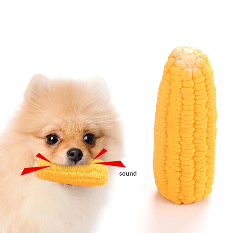 Objects vocal toys latex corn bite-resistant teething dog toys simulation corn