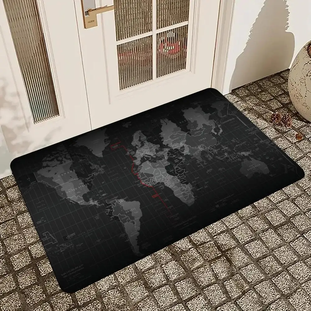 Worlds M-Mapes Floor Mat Entrance Door Mat Nordic Style Home Doormat Bathroom-Toilet Mats Bedroom Hotel Decor Mat