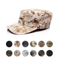 Men Camouflage Flat Cap Cadet Field Outdoor Training Tactical Hats Snapback Breathable Hunting Hat