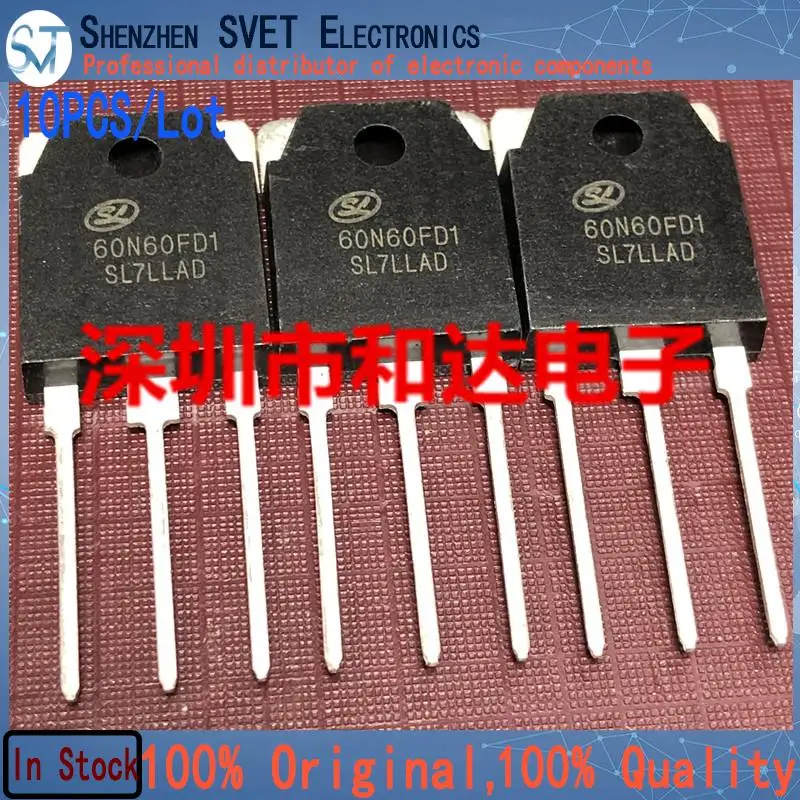 10PCS/Lot 60N60FD1 SGT60N60FD1PN  TO-3P 600V 60A  Import Original In Stock 100% High Quality