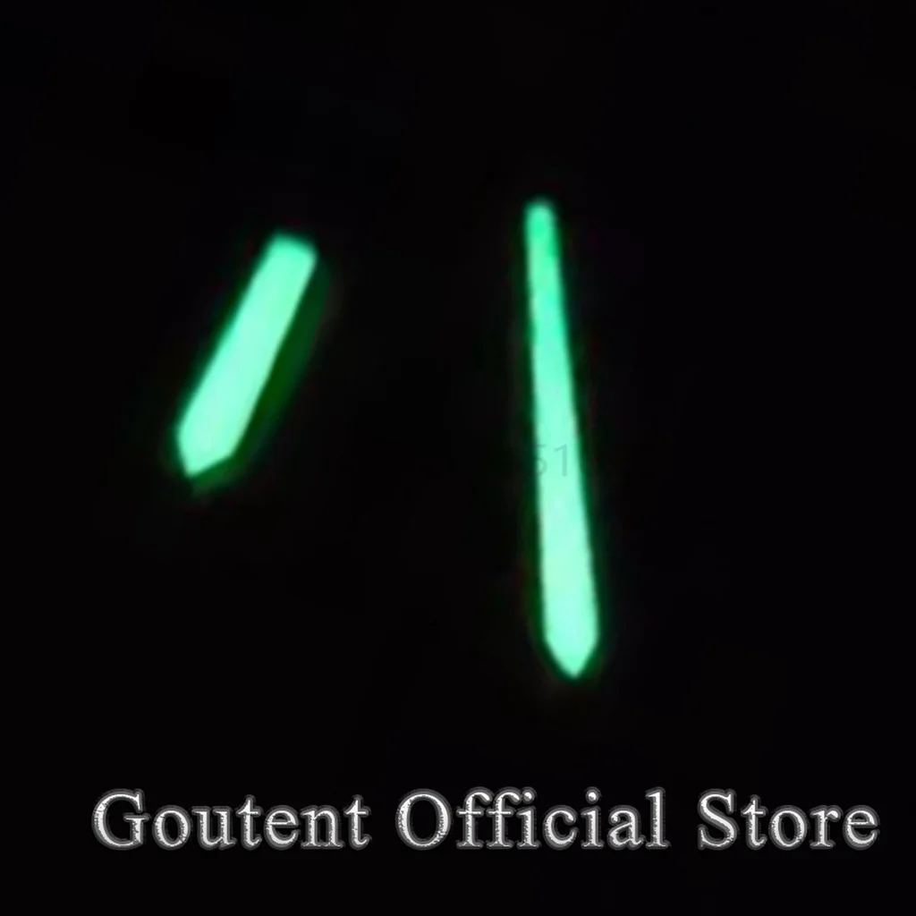 Goutent White Silver Watch Hands Fit ETA 2836 2824 DG2813 3804 Miyota 8215 821A NH35 NH36 Movement Green Luminous