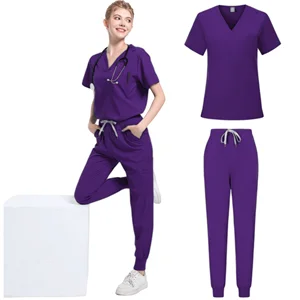 Unisex Multicolor -Scrubs Medizinische Uniformen, Uniform Beauty Spa, Veterinärzahnbekleidung, klinische Apothekenpeeling -Set 8 Hauptverkaufs -Veterinärumläufe - №2