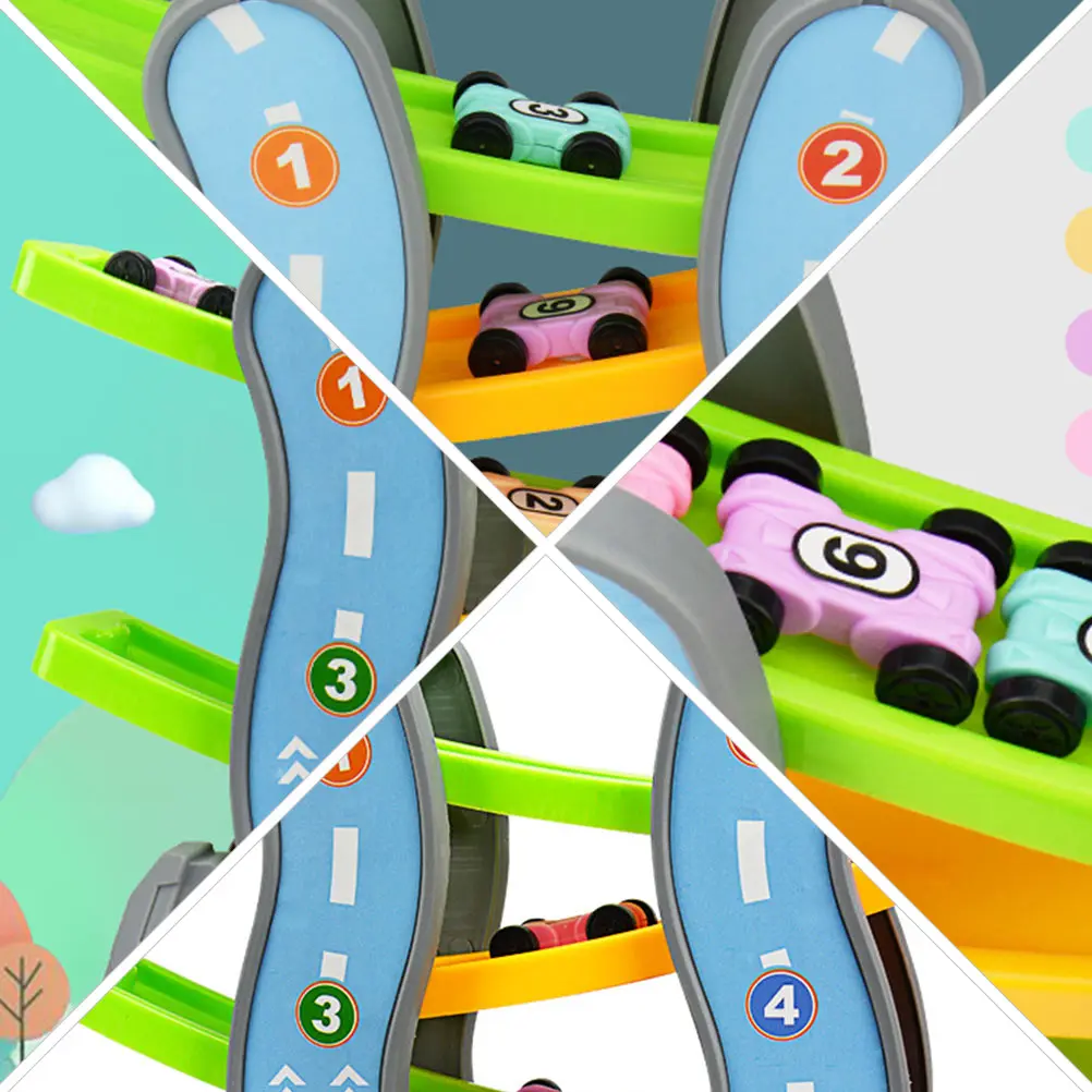 

1 set Track Car Gliding For Kids Educational Playthings Early Learning Children Interactive Track Vehicle Non-Remote Control