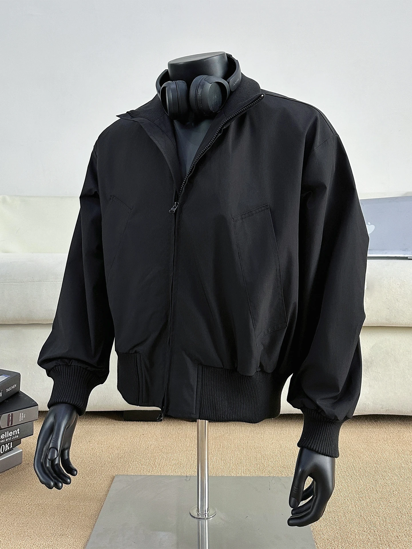 

Мужская бейсбольная куртка с двойной молнией, американская спецодежда Flight Jaet, весна 2026, повседневная свободная посадка из полиэстера...