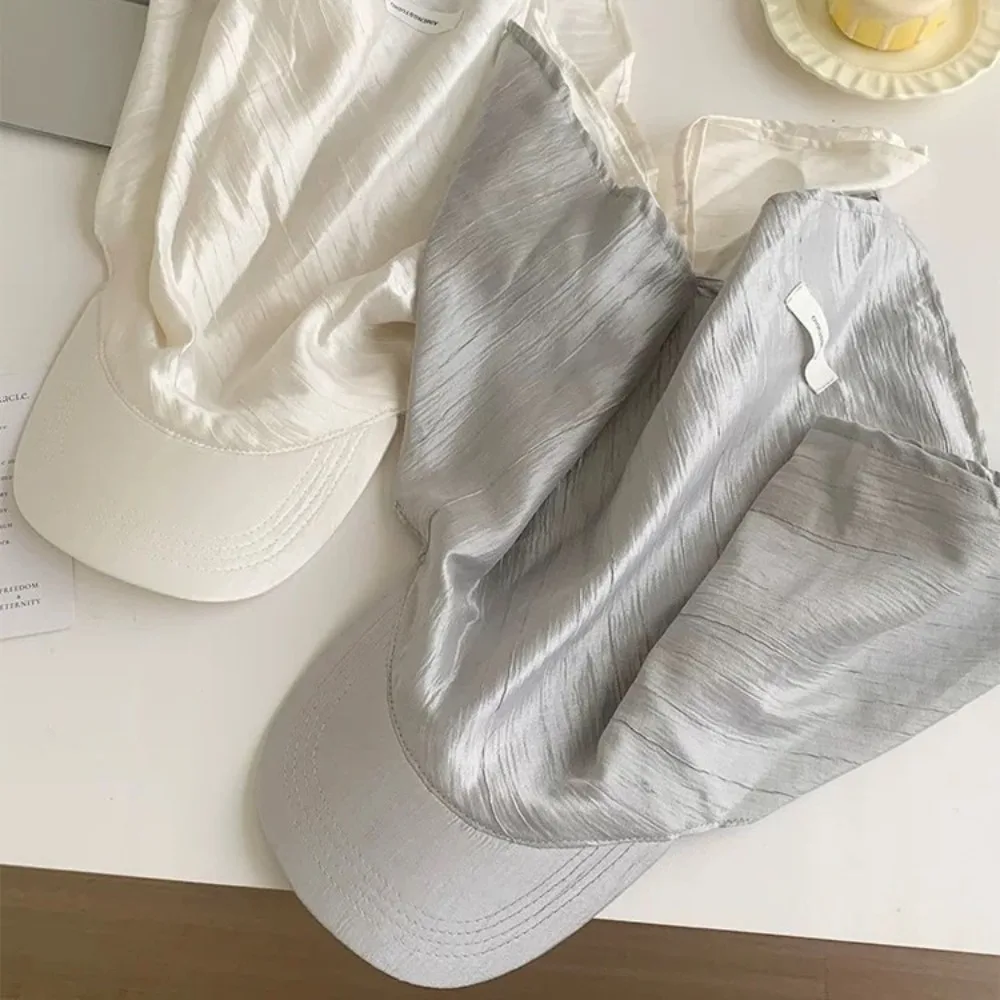 

Versatile Satin Headscarf Baseball Cap Hip Hop Korean Style Sunscreen Beach Hat Y2K Sun Cap Peaked Cap Travel