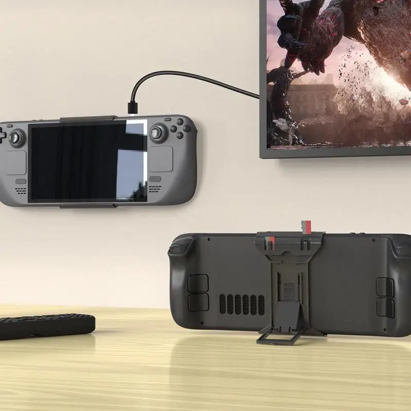 Support mural portable pour pont de vapeur, support de déclinaison arrière, support de bureau, accessoires de console, 2 en 1