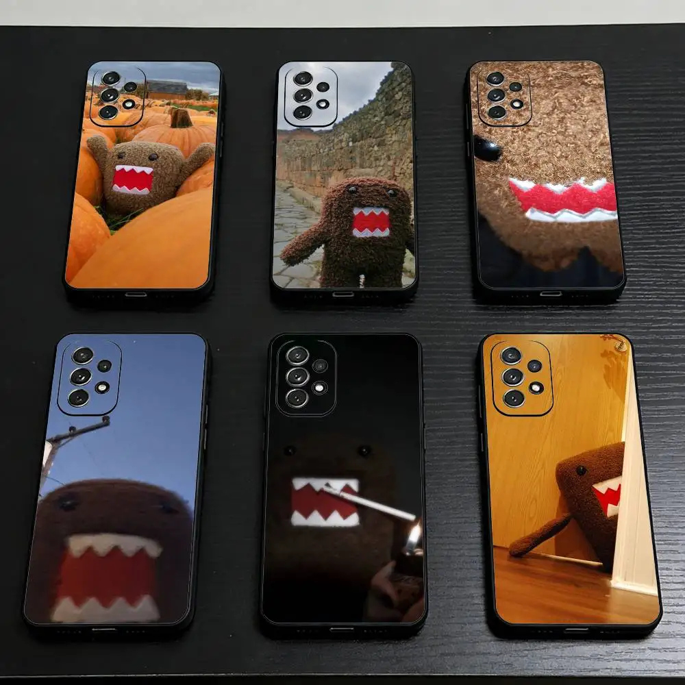 

Domo-kun Cute Phone Case For Samsung S25,S24,S23,S22,S21,S20,Plus,Soft Black Shell