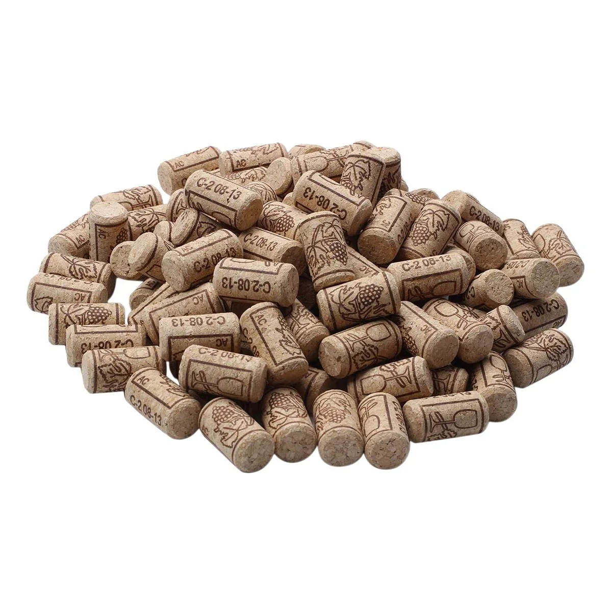 Tapón de sellado de corcho de vino, herramienta de barra, tapa de sellado de madera, 50 piezas