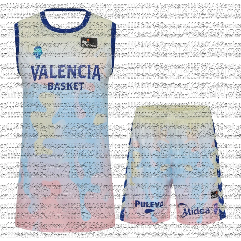 Nuevo Conjunto de Uniforme de Baloncesto Valencia 25/26 para Familia, Transpirable, que Absorbe la Humedad, para Hombre, Camiseta de Entrenamiento