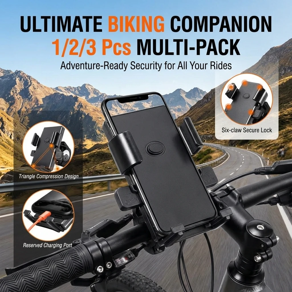 Outdoor Sport Gear - 1/2/3Pcs Anti-slip Phone Mount 360° Rotatable
