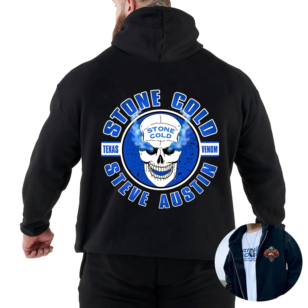 Hoodie kasual Batu bintang, hoodie kasual, batu bintang, Steve Austin, pasangan, mahasiswa, olahraga jalan