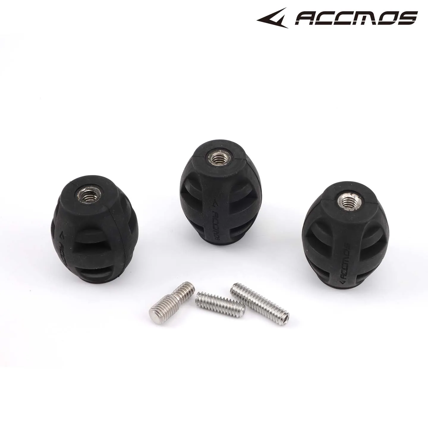 ACCMOS Rubber Bow Stabilizer Dampener Vibration Absorber with 3 Screws for Recurve Bow Target Archery Shooting Accessory
