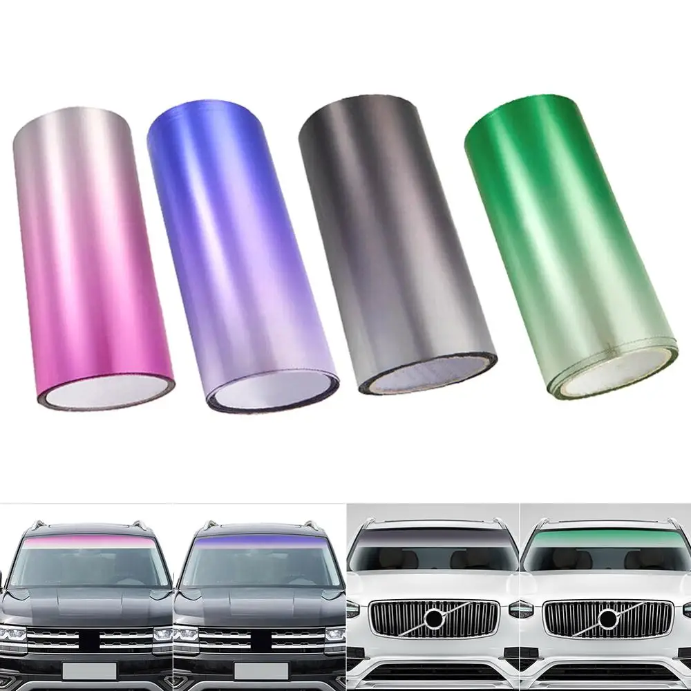 20X150cm Car Sun Shade Front Windshield Sunshade Protector VLT Solar Window Tint Film Heat Insulation Color